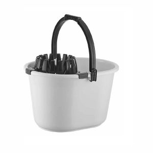 Balde ovalado 15 lt c/escurridor blanco Vanyplas
