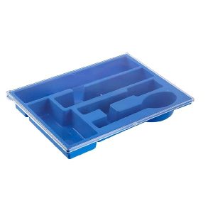 Portacubiertos con Tapa No.2 azul Vanyplas